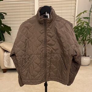 Zella Women's Brown Quilted Lightweight Jacket XXS